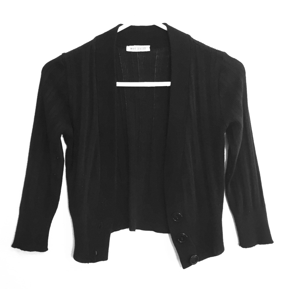 Black crop sweater